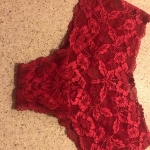 Victoria’s Secret Red Lace Boyshorts